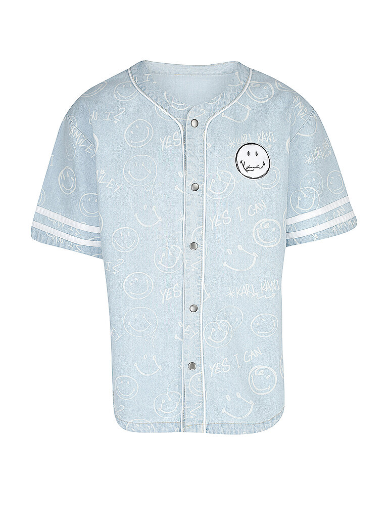 KARL KANI T Shirt Smiley® blau | XS